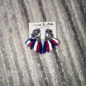 Anna & Ava Sparkling Red, White, and Blue Kids Earrings